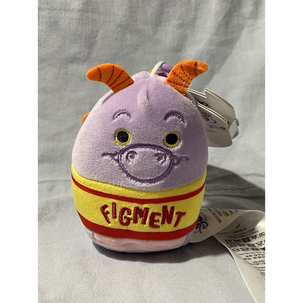 NEW Walt Disney Parks Squishmallows Figment Epcot 4" Keychain Bag Tag‎ Charm